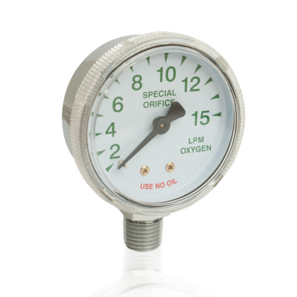 Reloj Medicinal 0-15 Lpm 2" x 1/4 npt Weldtech