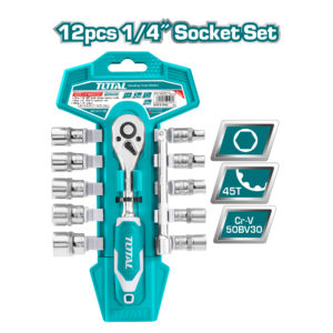 Ratchet de 1/4" con Juego de dados