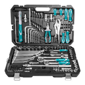 Set de Herramientas manuales combinadas de 142 Piezas