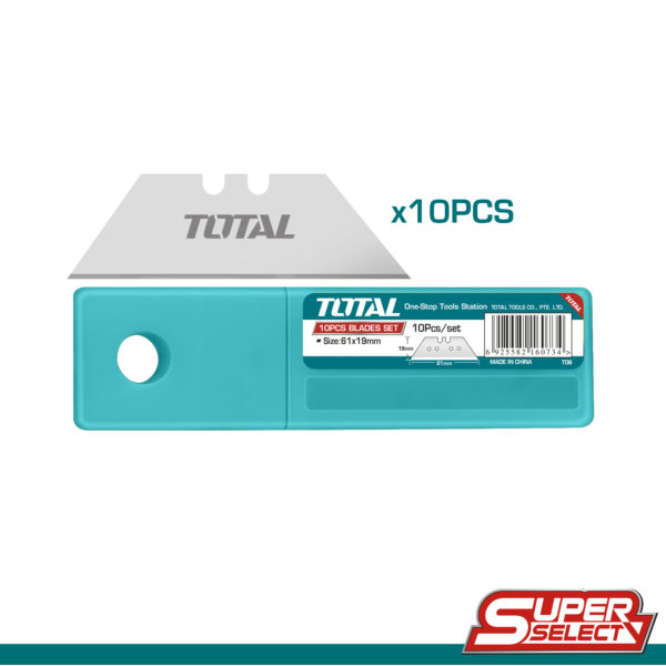 Juego de Cuchillas de 61x19mm 10pzas