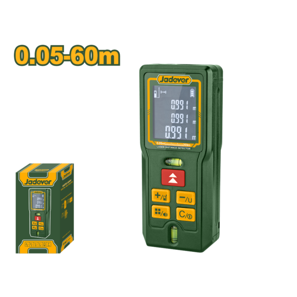 Medidor de Distancia Laser 0.05-60m ±2.0mm 635nm, <1mW, Clase 2