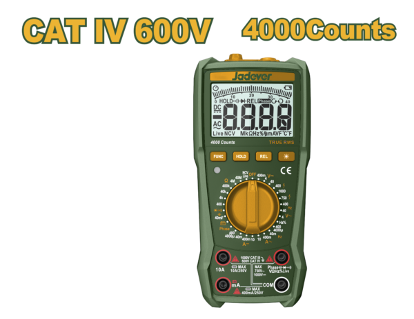 Multimetro Digital CAT IV 600V 4000 Cuentas