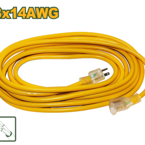 Extensión Eléctrica Amarilla 3x14 awg 10m