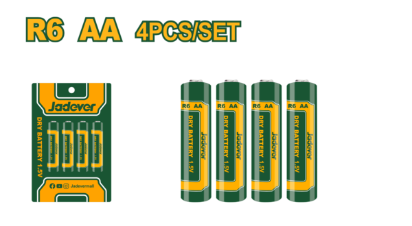 Baterias  AA 1.5V R6  4 Pzas