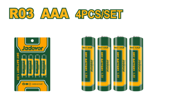 Baterias AAA 1.5V R03 4 Pzas