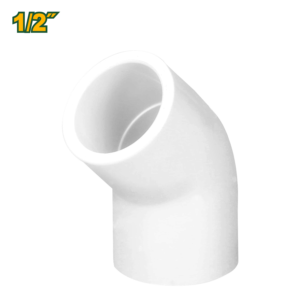 Codo 1/2" 45° PVC