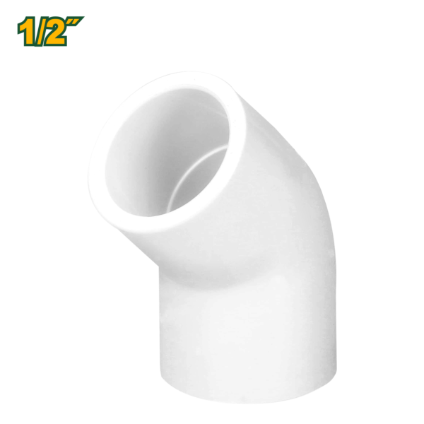 Codo 1/2" 45° PVC