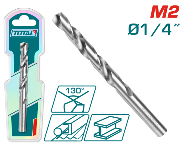 Mecha de acero M2 HSS 1/4"