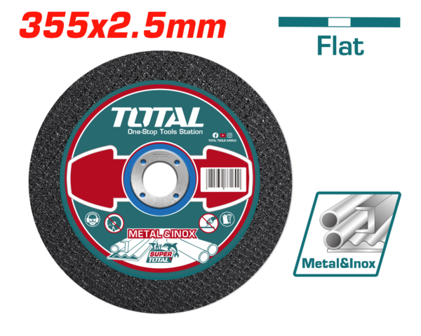 Disco de Corte p/ Metal 355 mm (14") X 2,5 mm (3/32") X 25,4 mm (1")