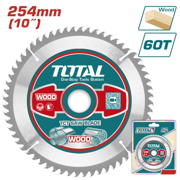 Disco de Corte Sierra p/ Madera dim 10" (254mm) 60T 30mm