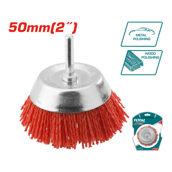 Cepillo de Nylon de Copa Circular 2"(50mm)