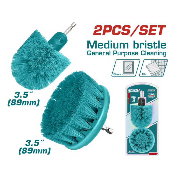 Juego de Cepillo de Cerdas Medianas 3.5", 360 grados de 3.5" 2 Pzas