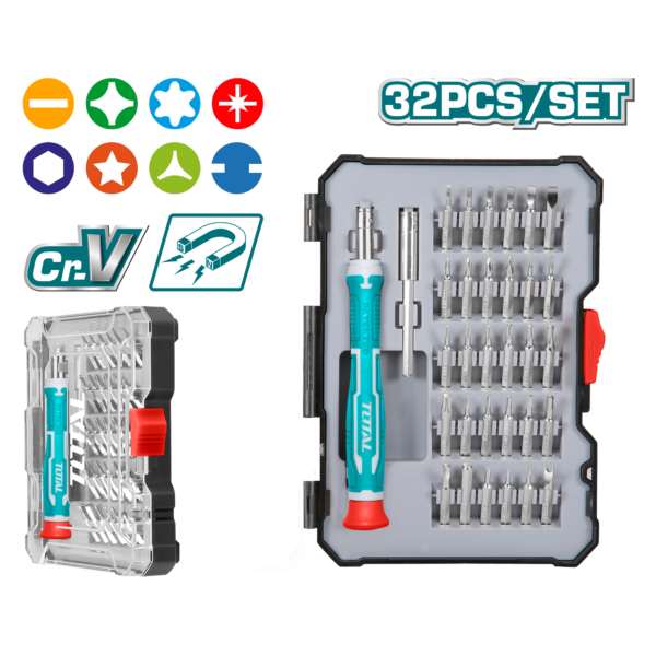 Juego de Destornilladores de Precision 32 Pzas