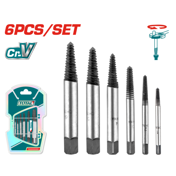 Juego de Extractor Tornillo 6pzas