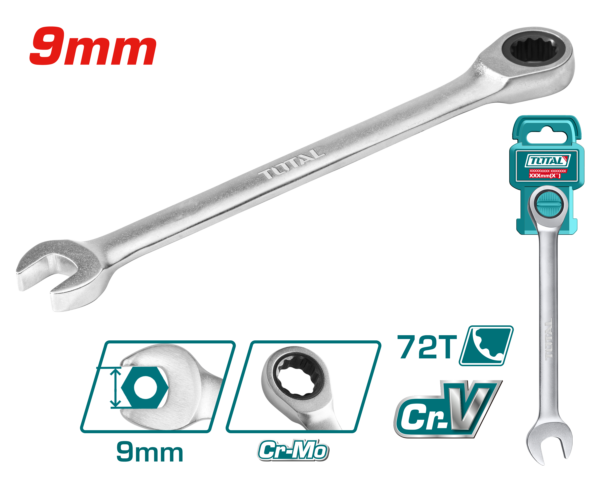 Llave Combinada con Ratchet 9mm