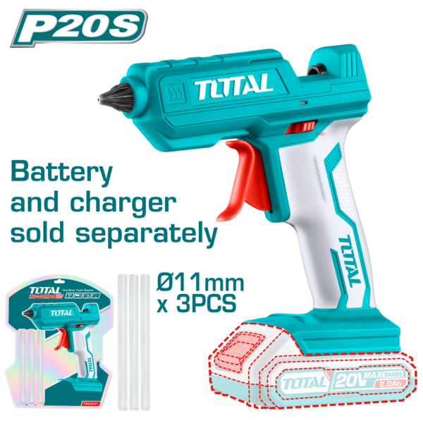 Pistola de Silicone Inalámbrica 20V 13-18g/min