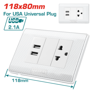 Tomacorriente Universal con 2 Puertos USB 16V
