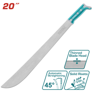 Machete Recto 20" con Empuñadura Ergónomica Anti-deslizante