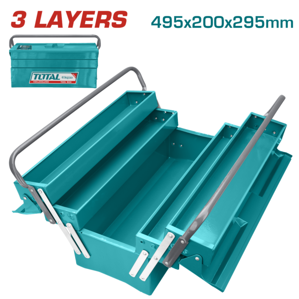 Caja de Herramientas de 3 Capas 495*200*295mm Espesor 0,6 ~ 0,8 mm