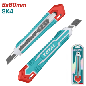 Exacto a Presión de 9mm x 80mm, long 140mm, con Autobloqueo y Pulsador Plano