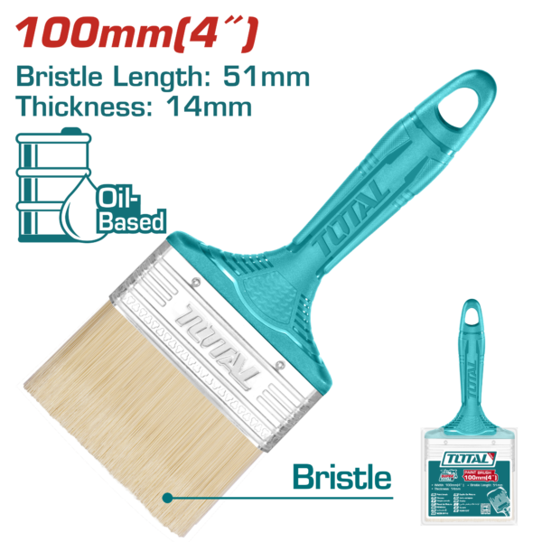 Brochas de Pintura Industrial ancho: 4" / 100mm, longitud: 57mm, espesor: 14mm