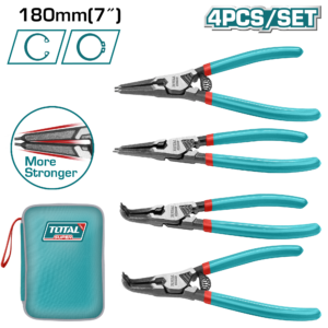 Set de Pinzas p/ Retenedor 7"  4 pzas (2 pzas 180°/2 pzas  90°)