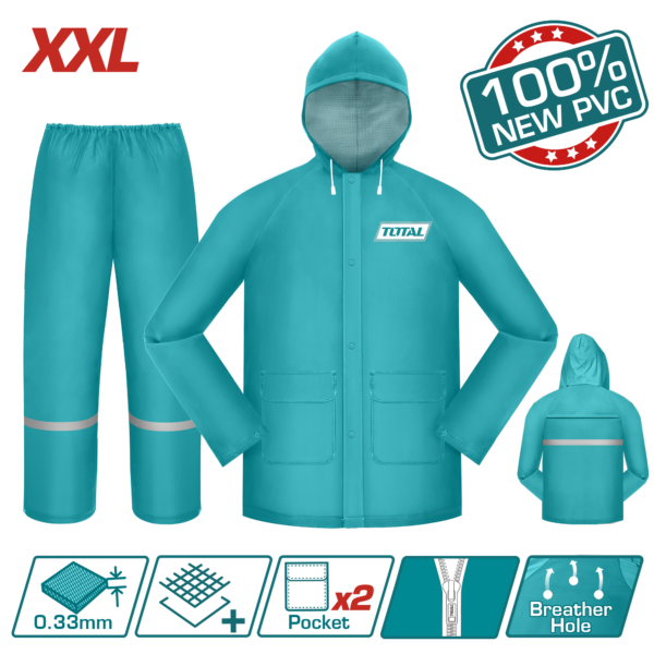 Pantalon y Poncho Impermeable con orificios de ventilación Talla XXL