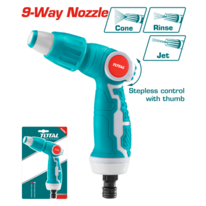 Pistola de Riego para Manguera de Agua de 3/4" Ajustable a 3 Vias