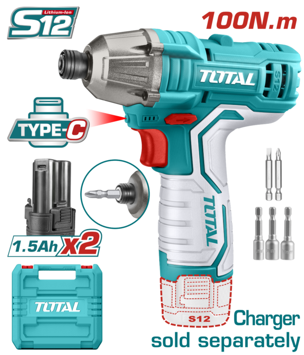 Destornillador de Impacto Inalámbrico de 1/4" 12V