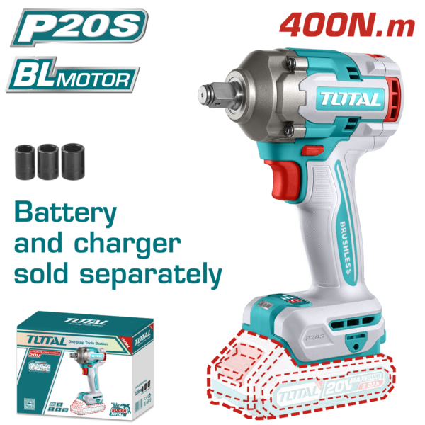 Llave de Impacto Inalámbrica 1/2" 400 NM 0-1600/0-1900/0-2300rpm