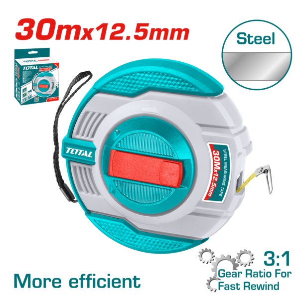 Cinta Metrica 30 Metros x 12.5 mm