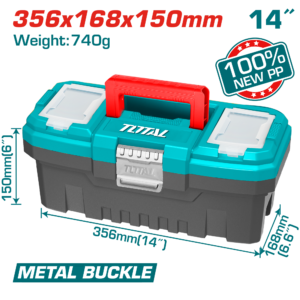 Caja de Herramientas Plastica 356x168x160mm con Hebilla de Metal