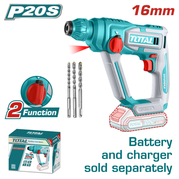 Rotomartillo Inalámbrico 20V 1.5J 0-850 rpm