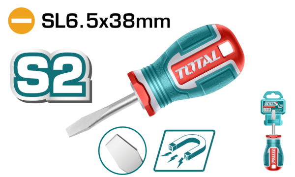Destornillador de Paleta Ranurada S2 SL6.5 6.5 mm x 38mm