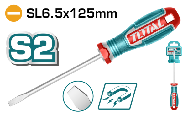 Destornillador de Paleta Ranurada S2 SL6.5 6.5 mm x 125mm