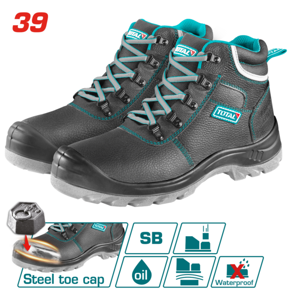 Botas de Seguridad Punta de Acero Talla 39 Negra
