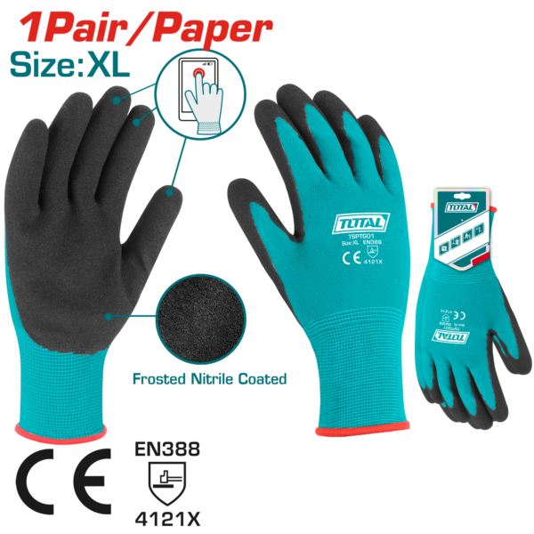 Guantes de Nitrilo con Revestimiento Endurecido XL