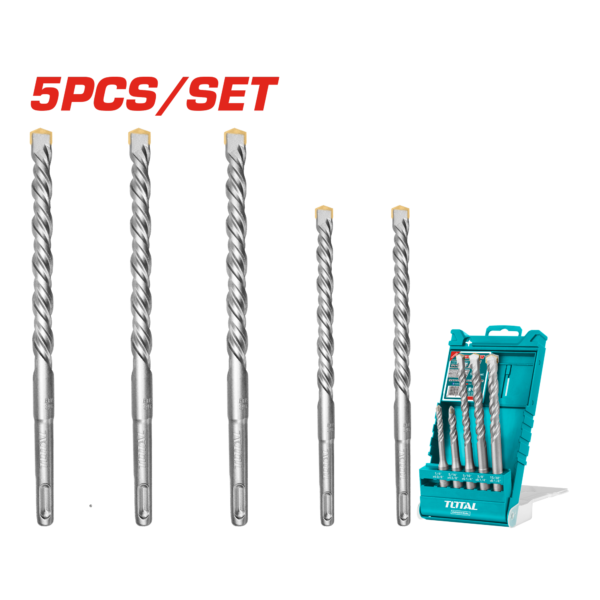 Juego de Brocas para Taladro de Impacto SDS Plus 5 pzas