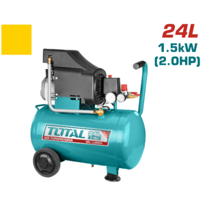 Compresor de aire 110V , 60 HZ, 1.5KW (2HP) 3400 rpm, cap: 24L