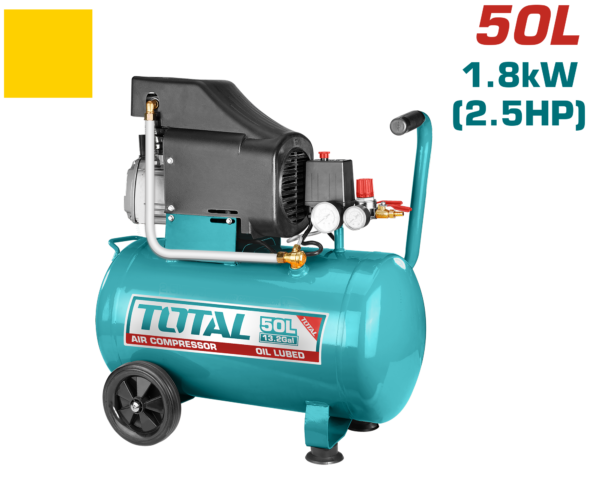 Compresor de aire 110V , 60 HZ, 1.8KW (2.5HP) 3400 rpm, cap: 50L