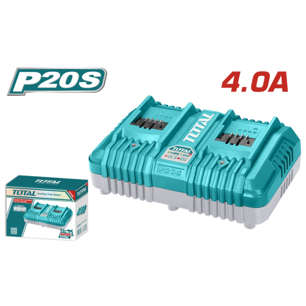 Cargador Rapido para Bateria de Litio 4A 2 Puertos