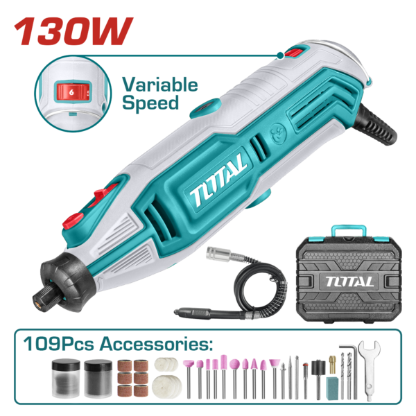 Rotamil 130W, boquilla 1/8" (Mini Amoladora)