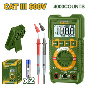 Multimetro Digital CAT III 600V 4000 Cuentas pantalla RMS