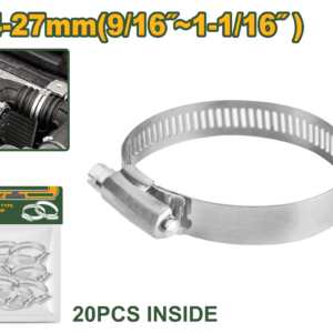 Abrazadera p/ Manguera t/ Americana 14-27mm (9/16"-1 1/16")20pzas