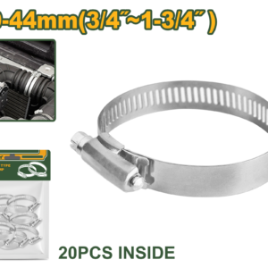 Abrazadera p/ Manguera t/ Americana 19-44mm (3/4"-1 3/4") 20pzas