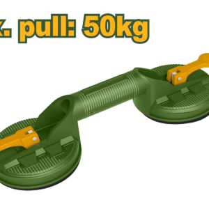 Portavidrio Doble Succion de 115mm  ABS, Soporta 50kg de Succion