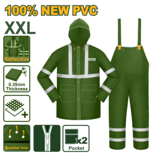 Pantalon y Poncho Impermeable c/Cinta Reflectiva  Talla XXL