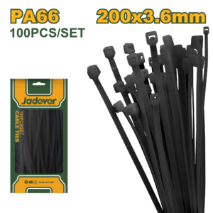 Tirrap de Nylon Negro 3,6x200mm (100 Pzas)