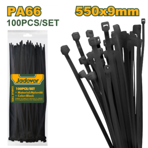 Tirrap de Nylon Negro 9x550mm (100 Pzas)