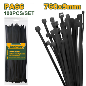 Tirrap de Nylon Negro 9x760mm (100 Pzas)